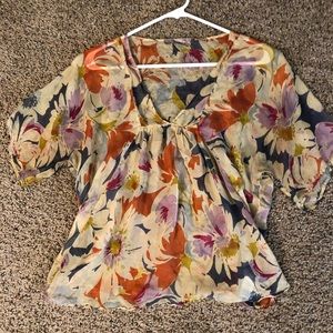 Sheer flowery top